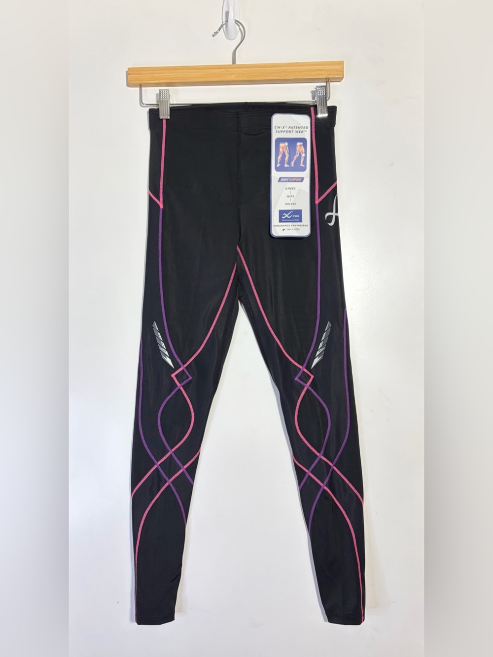 CW-X Stabilyx Joint Support Compression Tights Womens M Black NWT